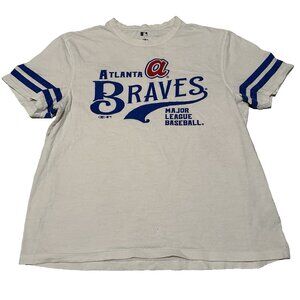 Men’s DARIUS RUCKER “Atlanta Braves”MLB Official White Short Sleeve T-Shirt (XL)